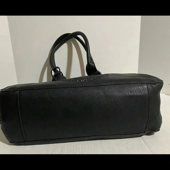 Handmade black PVC leather satchel handbag - Picture 3 of 14